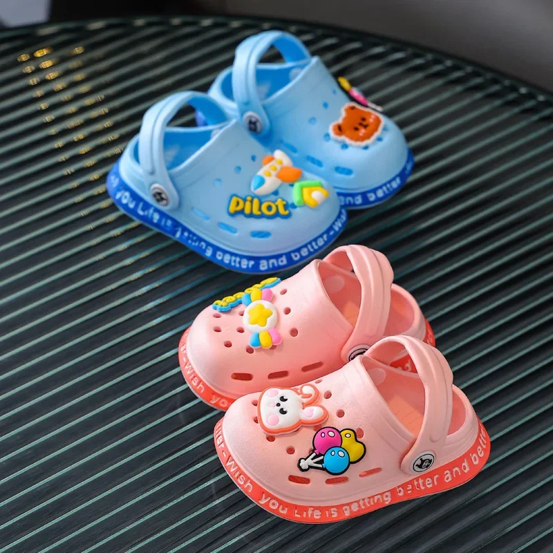 AliExpress Summer Children Garden Clogs Shoes Boys&Girls Beach Sandal Kids Lightweight Breathable Cute Cartoon Slip Baby Slippers