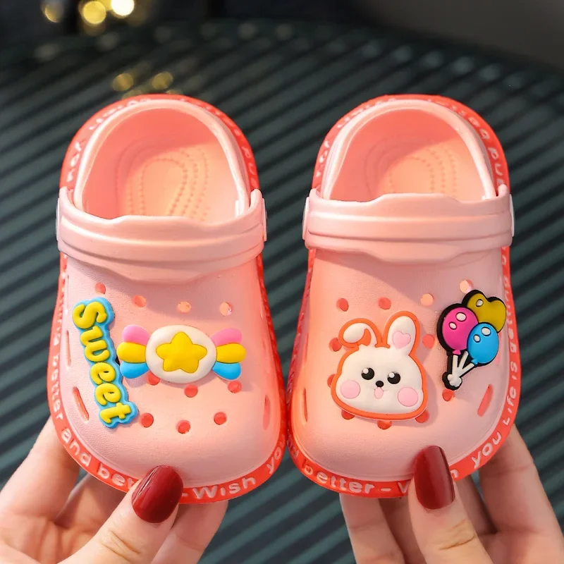 AliExpress Summer Children Garden Clogs Shoes Boys&Girls Beach Sandal Kids Lightweight Breathable Cute Cartoon Slip Baby Slippers, view 2