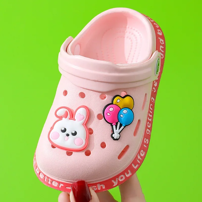 AliExpress Summer Children Garden Slippers Shoes Boys&Girls Beach Sandal Kids Lightweight Breathable Cute Cartoon Slip Baby Slippers, view 2