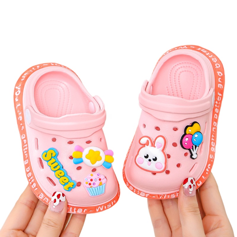 AliExpress Summer Children Garden Slippers Shoes Boys&Girls Beach Sandal Kids Lightweight Breathable Cute Cartoon Slip Baby Slippers, view 6