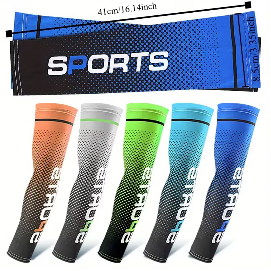 AliExpress Summer Fashio Sunscreen Ice Silk Sleeve UV Sun Protection Cooling Anti-Slip Arm Sleeves Men Women Outdoor Sport Cycling, view 2