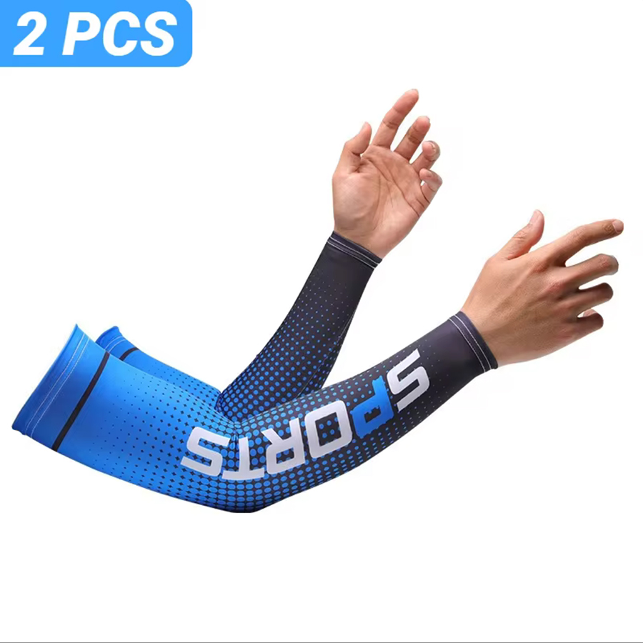 AliExpress Summer Fashio Sunscreen Ice Silk Sleeve UV Sun Protection Cooling Anti-Slip Arm Sleeves Men Women Outdoor Sport Cycling, view 6