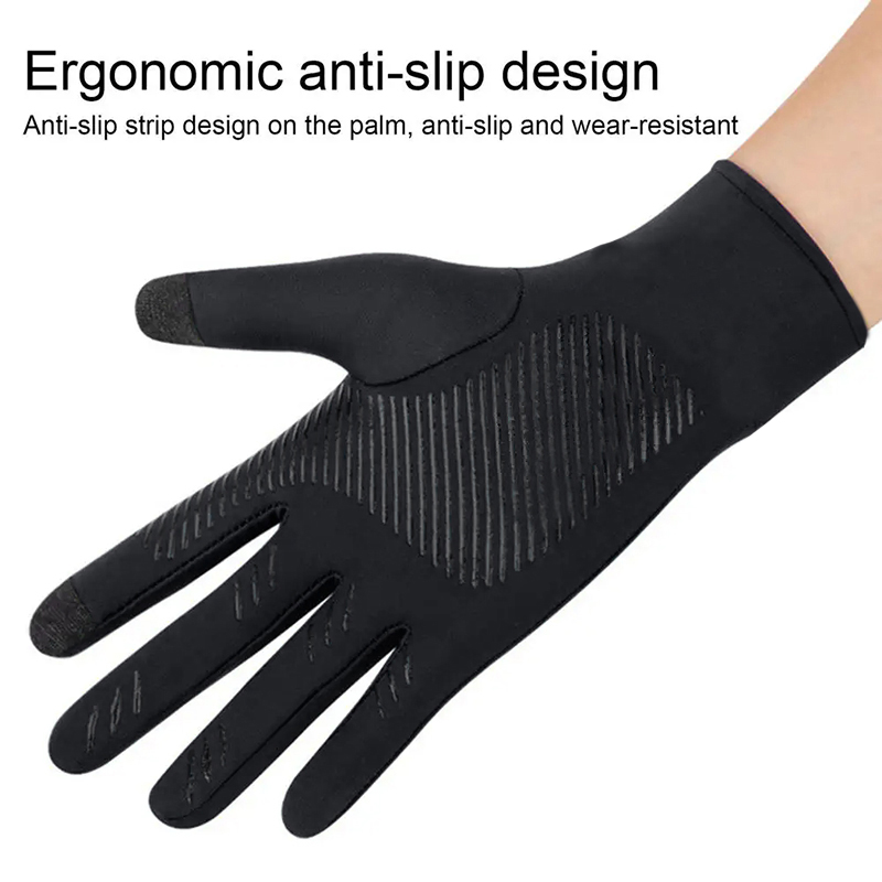 AliExpress Summer Ice Silk Touchscreen Anti Slip Gloves Outdoor Fishing Waterproof Sunscreen Gloves Bicycle Gloves, view 3