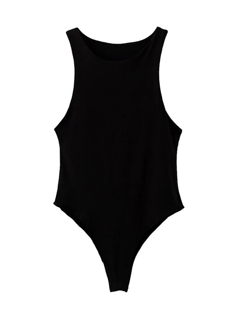 AliExpress Summer Solid sexy Bodycon Women Bodysuits Female 4 Color Green Slim Casual Bodysuit Chic Lady Club Short Playsuits Femme, view 2