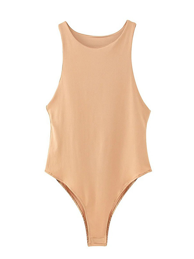 AliExpress Summer Solid sexy Bodycon Women Bodysuits Female 4 Color Green Slim Casual Bodysuit Chic Lady Club Short Playsuits Femme, view 4