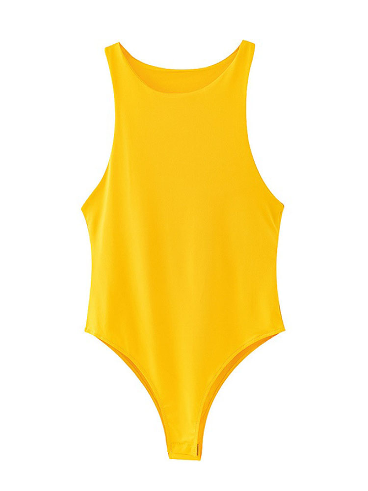 AliExpress Summer Solid sexy Bodycon Women Bodysuits Female 4 Color Green Slim Casual Bodysuit Chic Lady Club Short Playsuits Femme, view 6