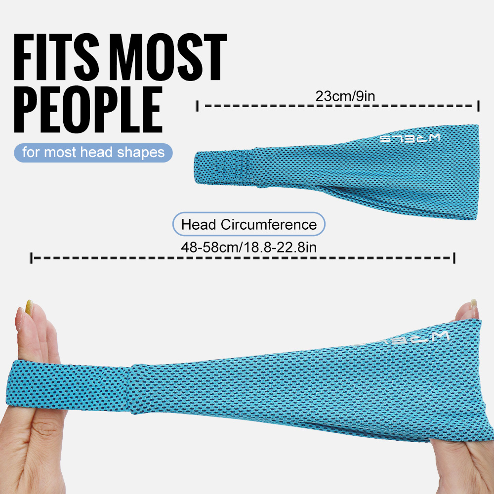 AliExpress Summer Sport Headband Breathable Fitness Sweatband Non Slip Elastic Tennis Headband Sweat Wicking Lightweight Running Hairband, view 5