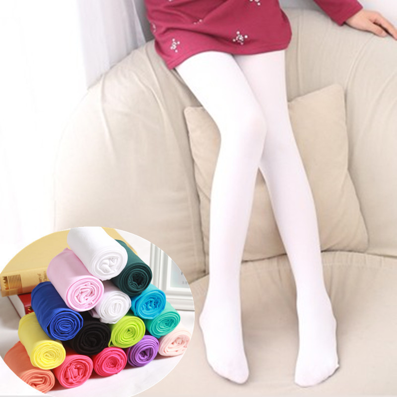 AliExpress Summer Spring Candy Color Kids Girls Pantyhose Ballet Dance Tights for Infant Child Stocking Velvet Solid White Autumn Pantyhose