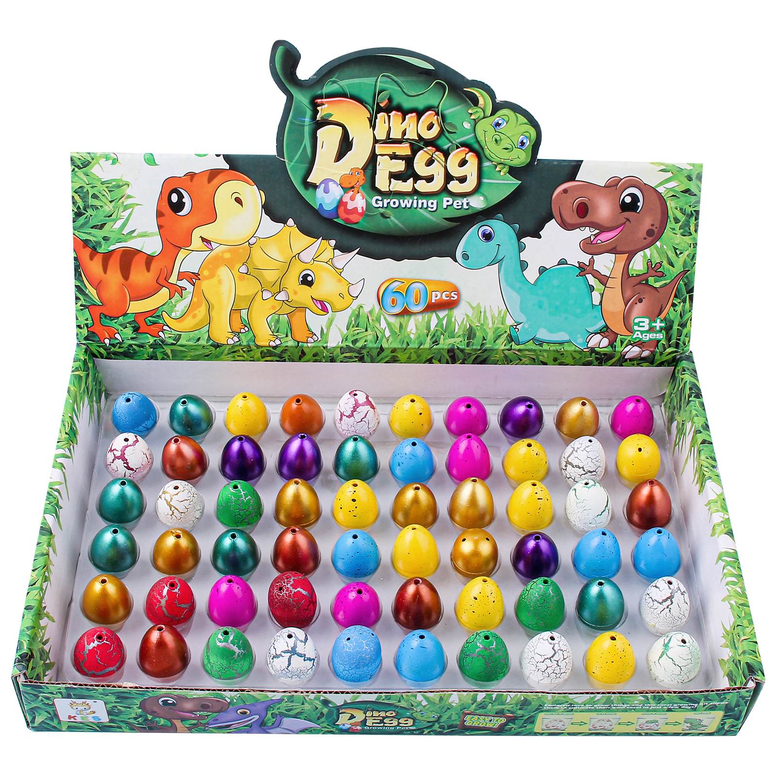 AliExpress Sunpao 60pcs Magic Dinosaur Eggs Hatching in Water Growing Dinosaur Egg Animal Breeding Educational Toys for Children Kids Gifts
