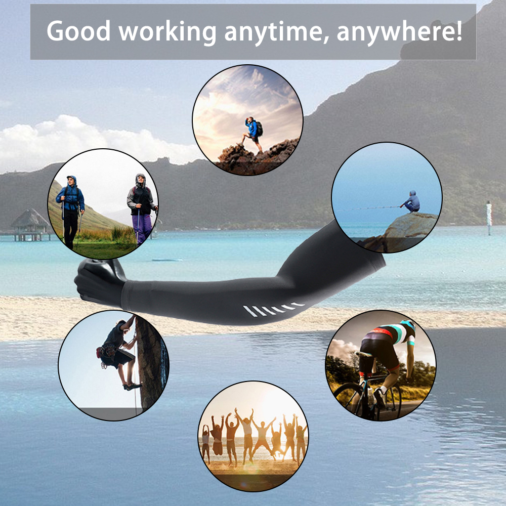 AliExpress Sunscreen Ice Sleeves for Men, Ice Silk Gloves for Summer, Thin Design, UV Protection, Driving and Cycling, Outdoor Arm Covers, view 2