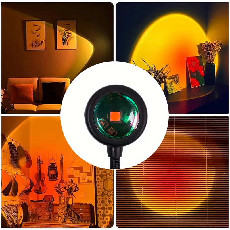 AliExpress USB Sunset Projection Lamp with Rotatable Head, view 3