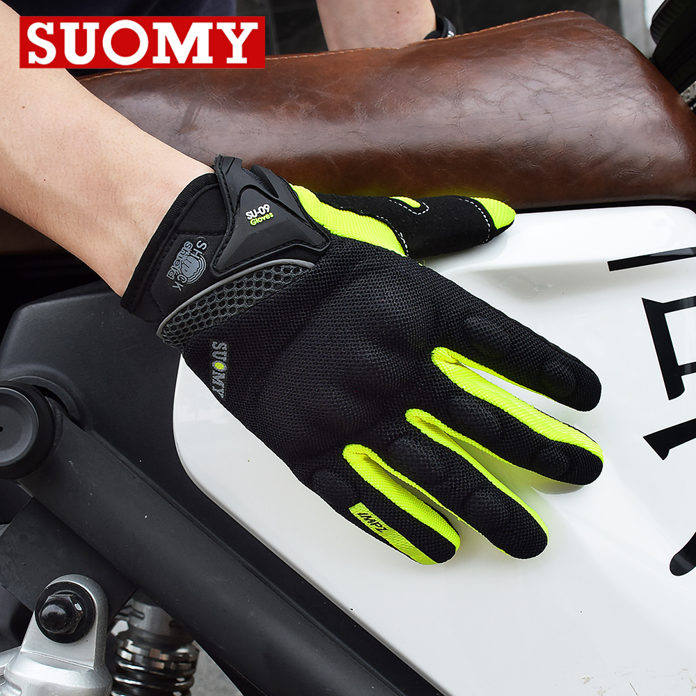 AliExpress SUOMY Summer Motorcycle Gloves Men Women Touch Function Motorbike Racing Glove Full Finger Guantes Moto Biker Cycling Gloves, view 3