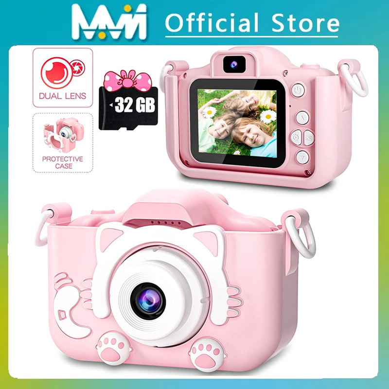 AliExpress Super Cute Children Camera 1080P HD Toddler Digital Video Camera 2.0-inch Kids Camera with Silicone Cases Toys for  Christmas