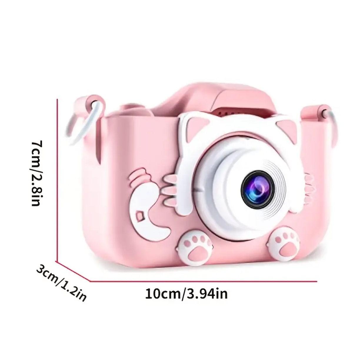 AliExpress Super Cute Children Camera 1080P HD Toddler Digital Video Camera 2.0-inch Kids Camera with Silicone Cases Toys for Christmas, view 2