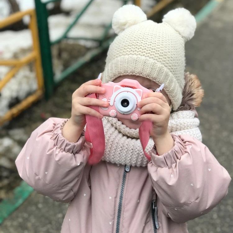 AliExpress Super Cute Children Camera 1080P HD Toddler Digital Video Camera 2.0-inch Kids Camera with Silicone Cases Toys for Christmas, view 6