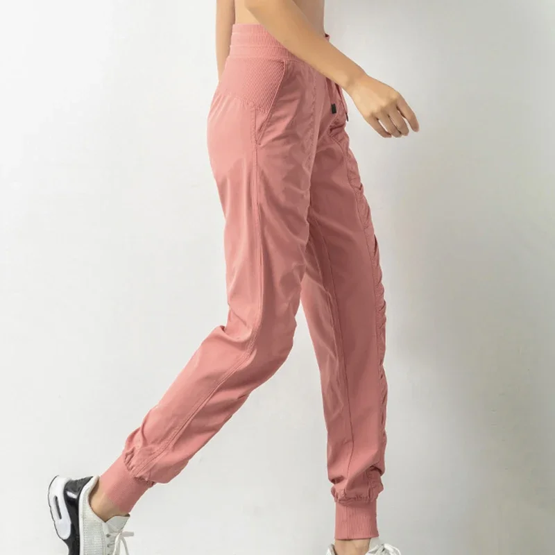 AliExpress Sweatpants Fabric Drawstring Running Sport Joggers Women Quick Dry Athletic Gym Fitness with Two Side Pockets Exercise Pants, view 4