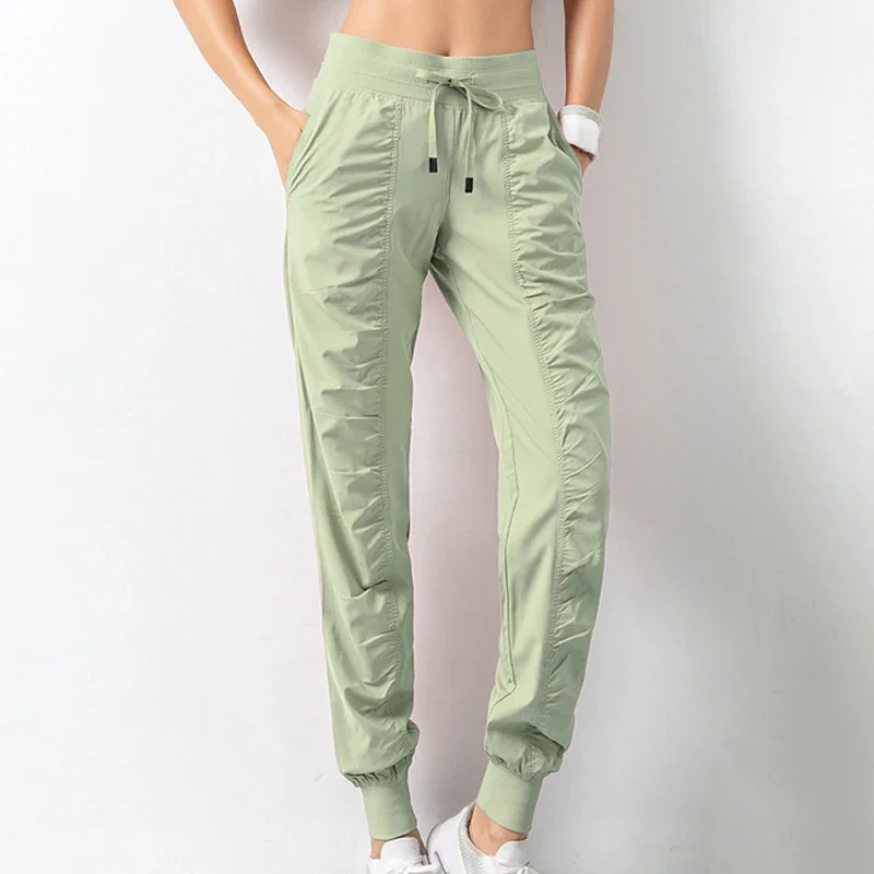 AliExpress Sweatpants Fabric Drawstring Running Sport Joggers Women Quick Dry Athletic Gym Fitness with Two Side Pockets Exercise Pants, view 5