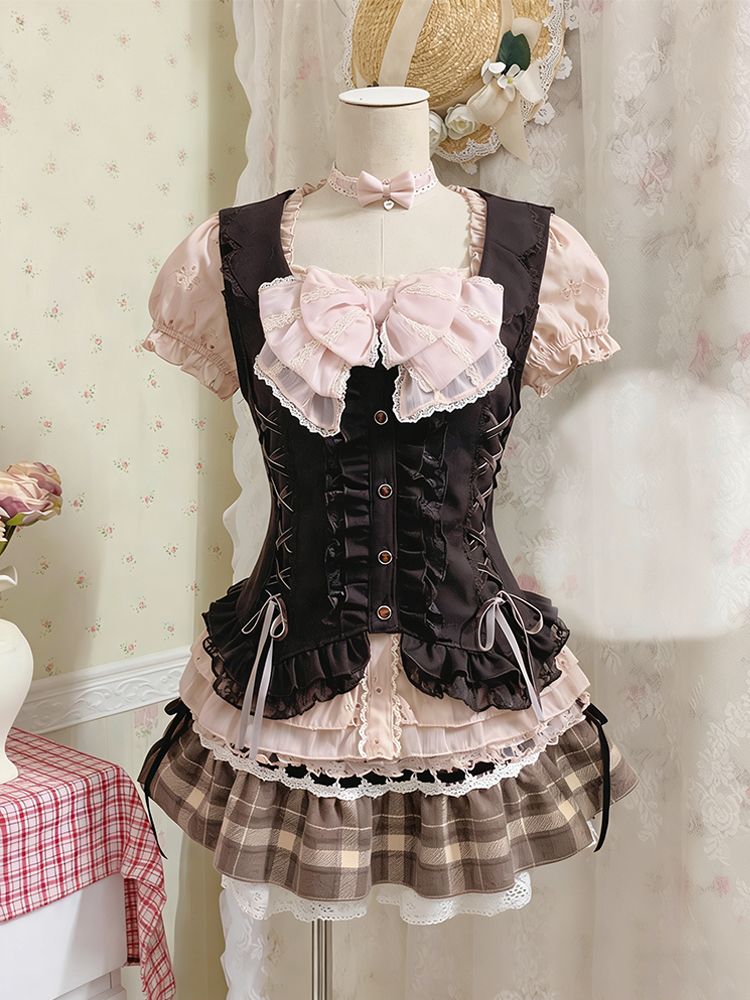 AliExpress Sweet Dresses 3Piece Set Y2k 90s Crop Top Kawaii Sexy Harajuku Japanese Sling+Top+Mini Skirt lace Slim Summer Fashion Dress Chic, view 3