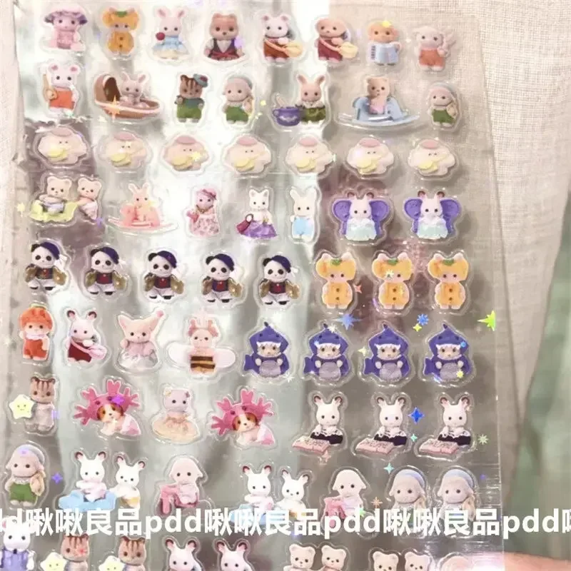 AliExpress Sylvanian Families Easter Bunny Reindeer Panda Animal Stickers Gift Children's DIY toy stickers Pack Waterproof, view 3