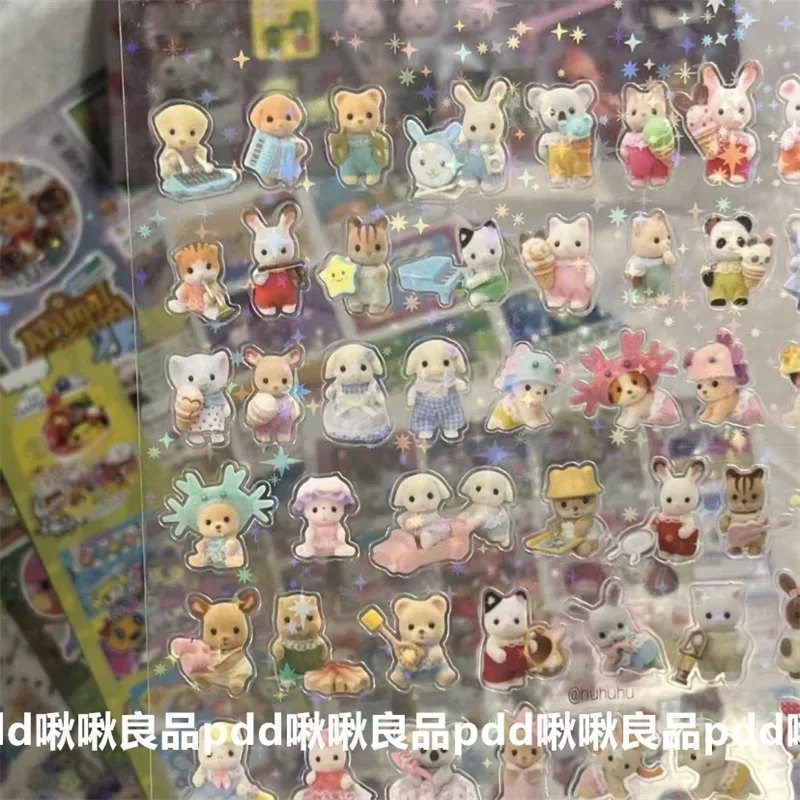 AliExpress Sylvanian Families Easter Bunny Reindeer Panda Animal Stickers Gift Children's DIY toy stickers Pack Waterproof, view 4