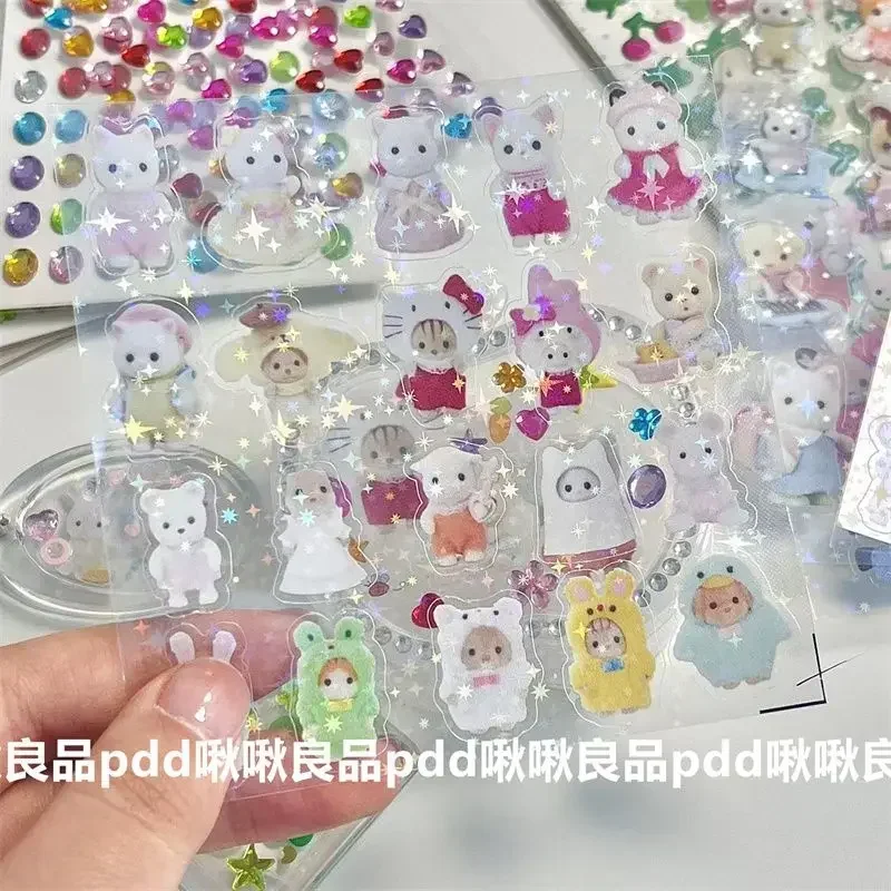 AliExpress Sylvanian Families Easter Bunny Reindeer Panda Animal Stickers Gift Children's DIY toy stickers Pack Waterproof, view 6