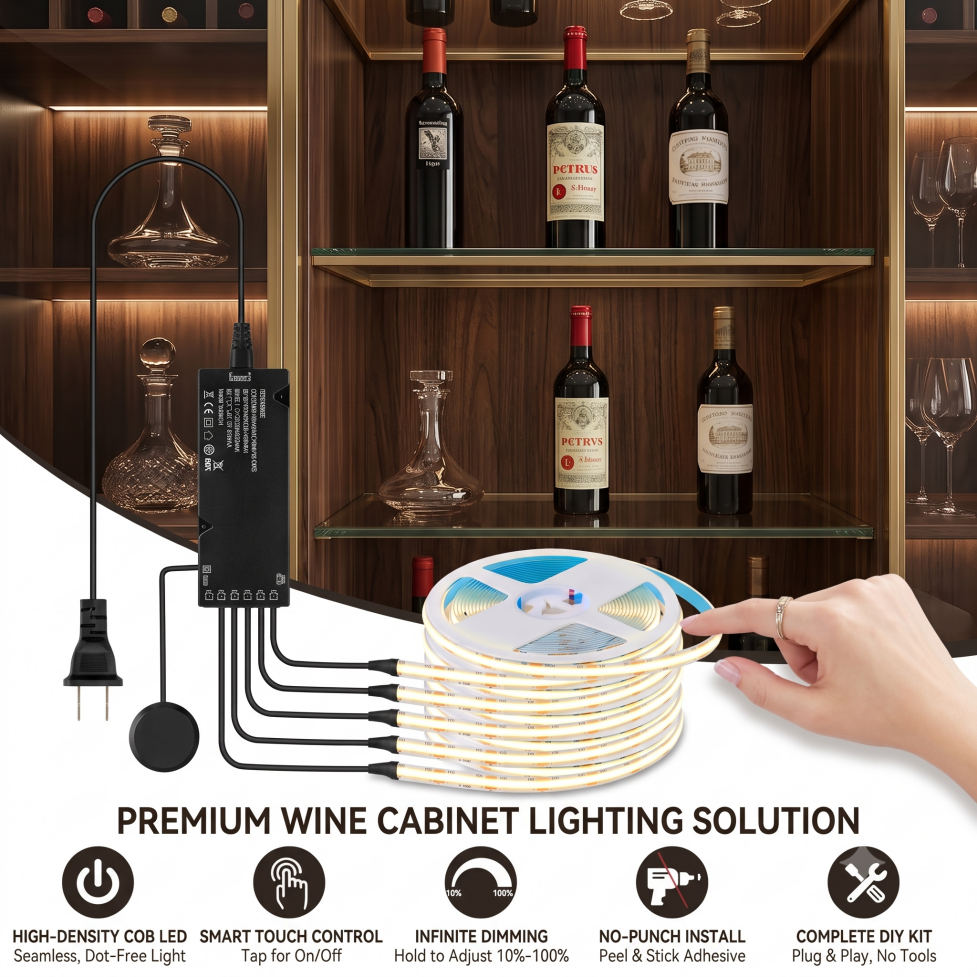 AliExpress Touch Dimming COB LED Strip (320 LEDs/m)