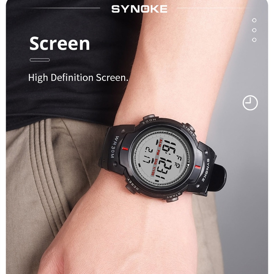 AliExpress SYNOKE Men's Large-Screen Digital Sports Watch, view 3