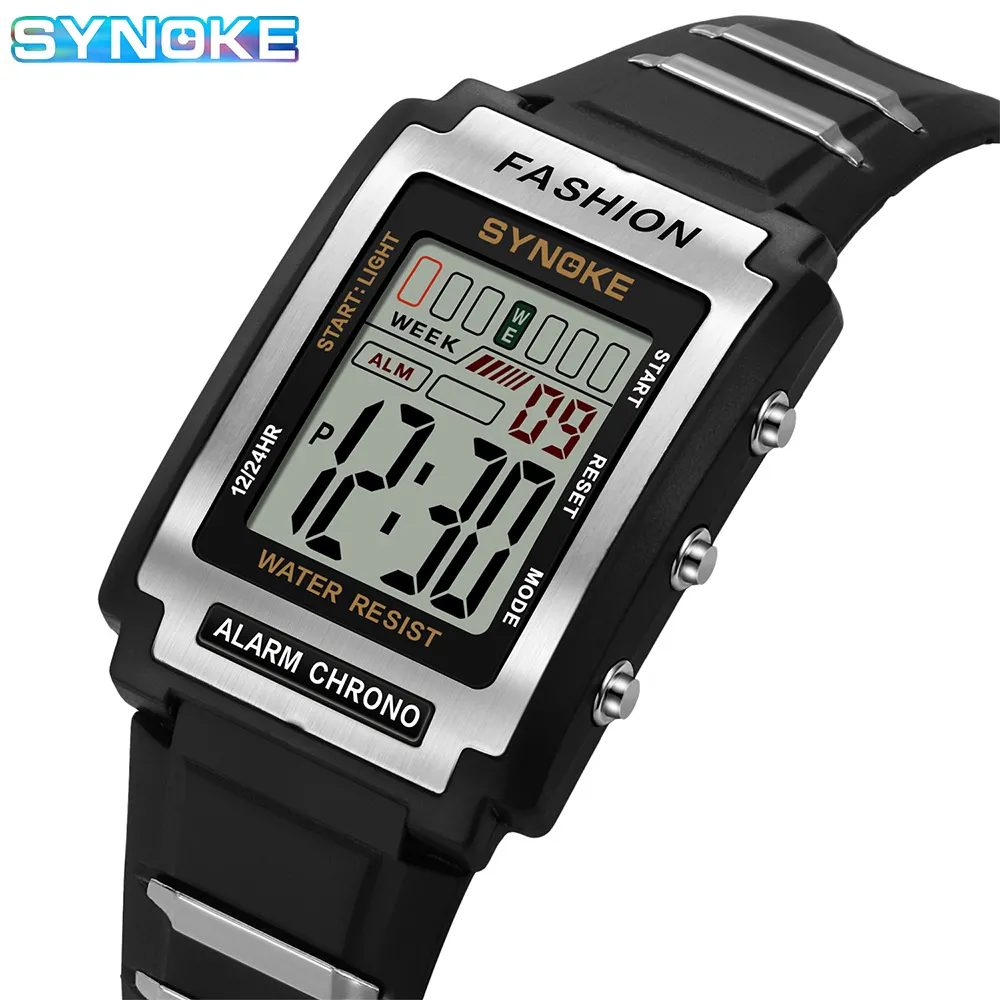 AliExpress SYNOKE Retro Rectangular Digital Sports Watch