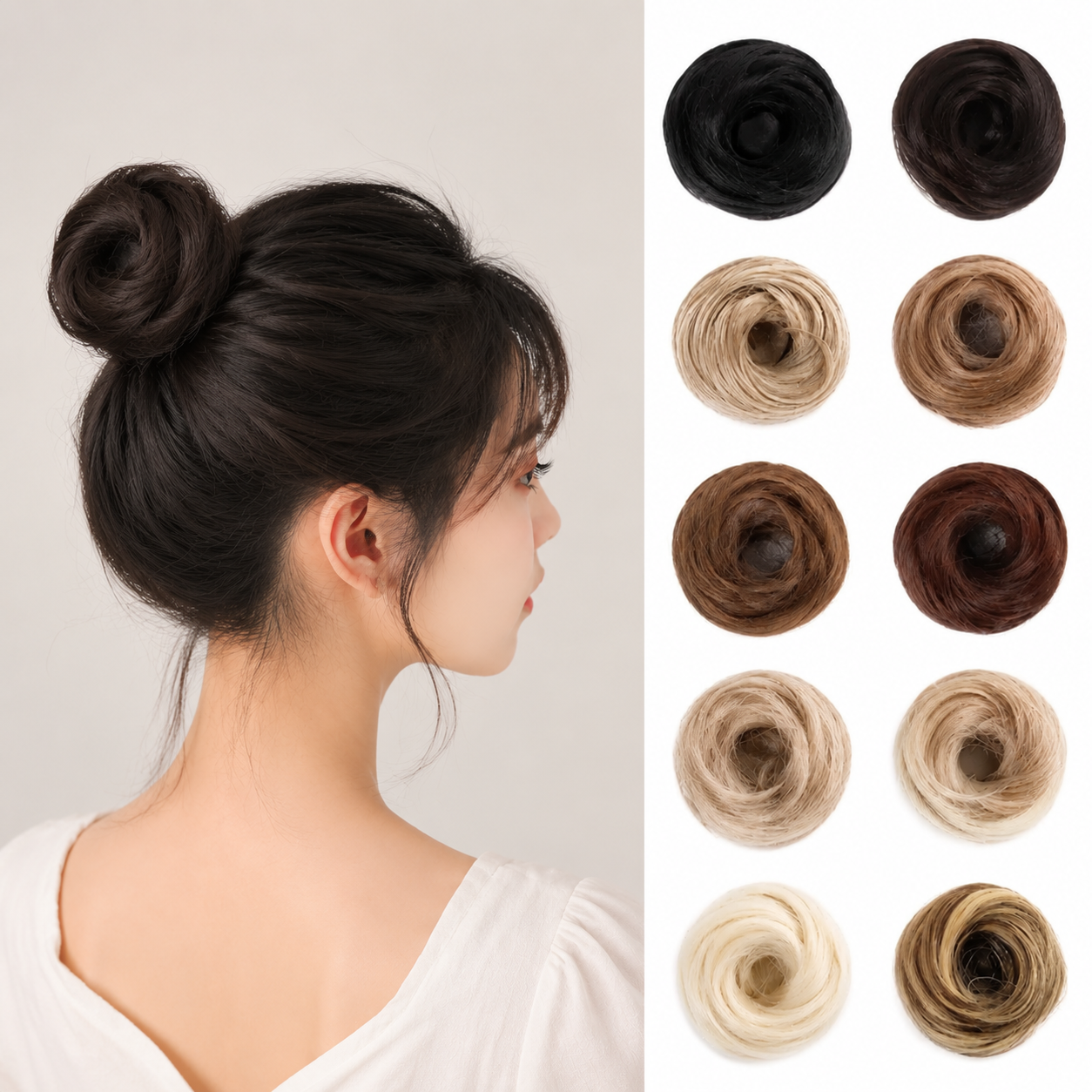 AliExpress Synthetic Hair Bun Extension Messy Chignon Hairpiece Elastic Drawstring Updo Hair Accessories Natural Looking Volume Enhancer