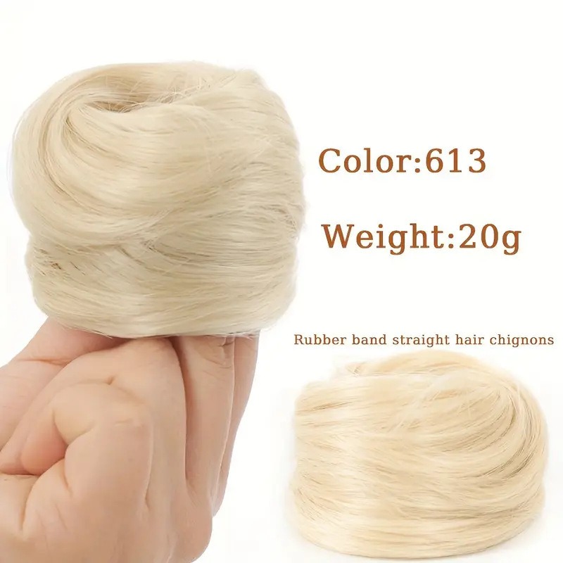 AliExpress Synthetic Hair Bun Extension Messy Chignon Hairpiece Elastic Drawstring Updo Hair Accessories Natural Looking Volume Enhancer, view 2