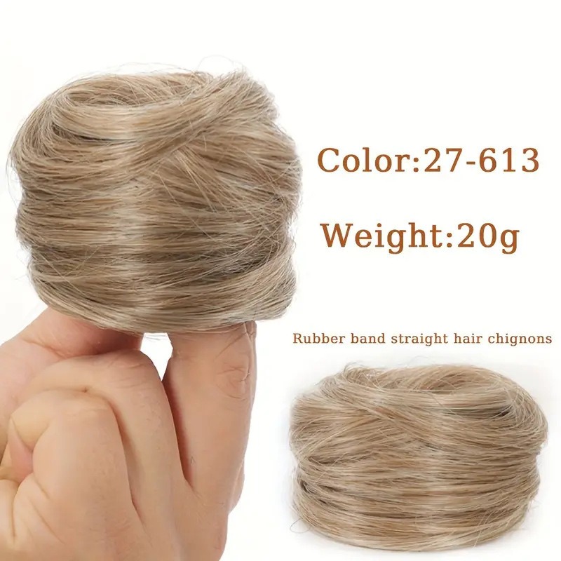 AliExpress Synthetic Hair Bun Extension Messy Chignon Hairpiece Elastic Drawstring Updo Hair Accessories Natural Looking Volume Enhancer, view 4