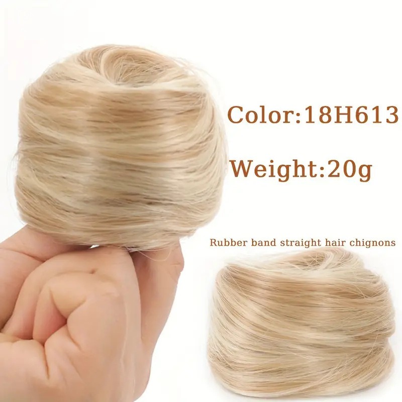 AliExpress Synthetic Hair Bun Extension Messy Chignon Hairpiece Elastic Drawstring Updo Hair Accessories Natural Looking Volume Enhancer, view 6