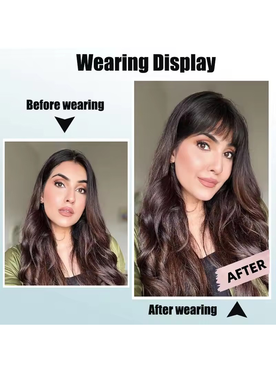 AliExpress Synthetic Clip-In Wispy Bangs with Sideburns, view 5