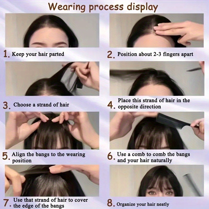AliExpress Synthetic Clip-In Wispy Bangs with Sideburns, view 6