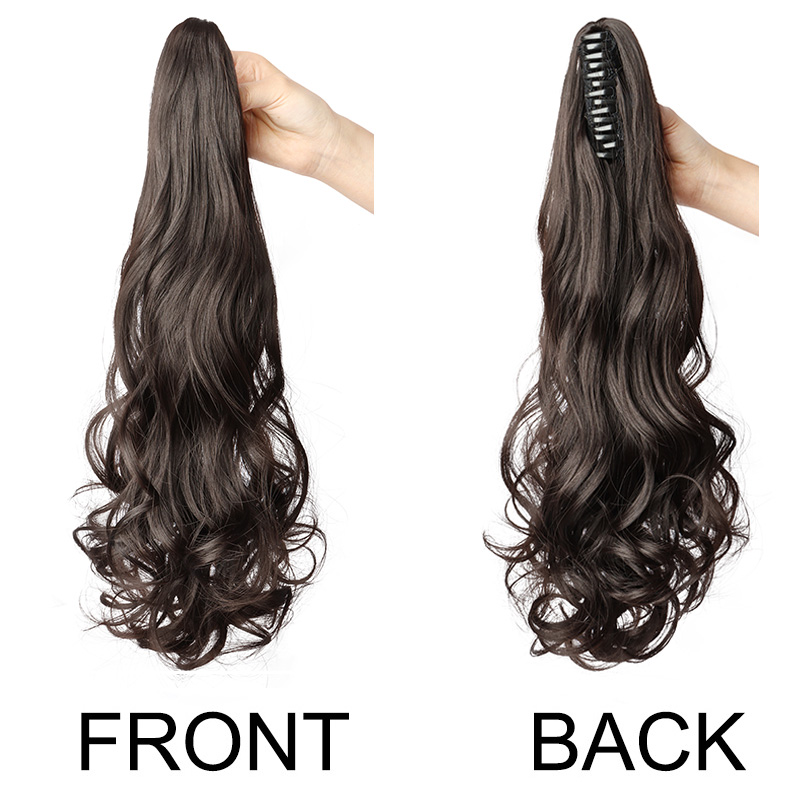 AliExpress Synthetic Long Curly Ponytail Heat-resistant Claw Clip in Hair Extension Daily Easy to Wear Hairpiece for Women, view 4