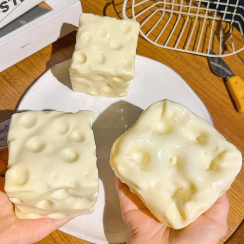 AliExpress Taba Squishy Cheese Cube Stress Ball Shapeable Squeeze Ball Non Rebound Sensory Fidget Toys for Kids and Adults Relaxing Gifts
