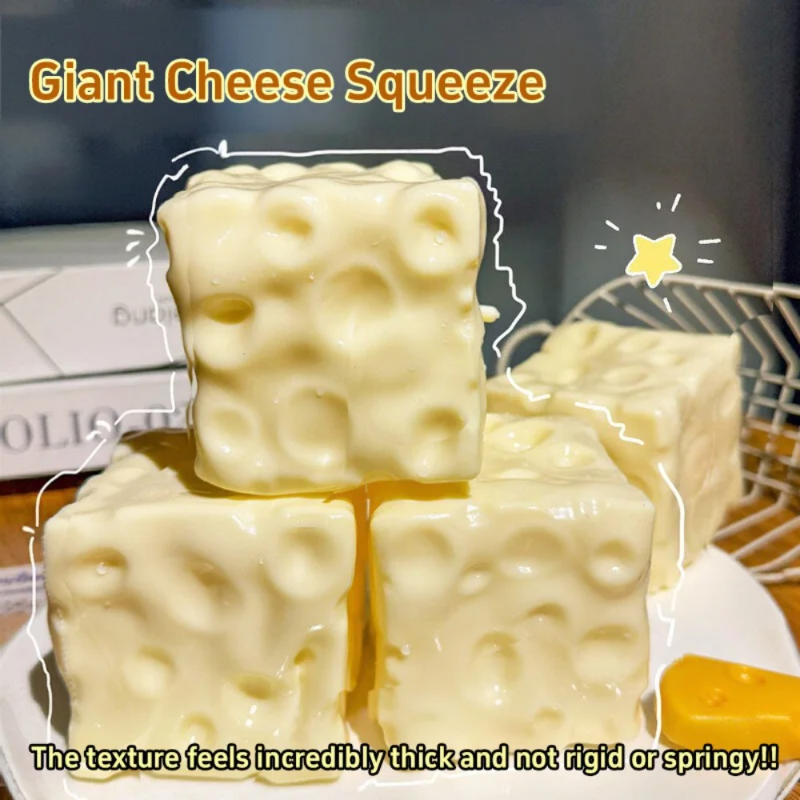 AliExpress Taba Squishy Cheese Cube Stress Ball Shapeable Squeeze Ball Non Rebound Sensory Fidget Toys for Kids and Adults Relaxing Gifts, view 6