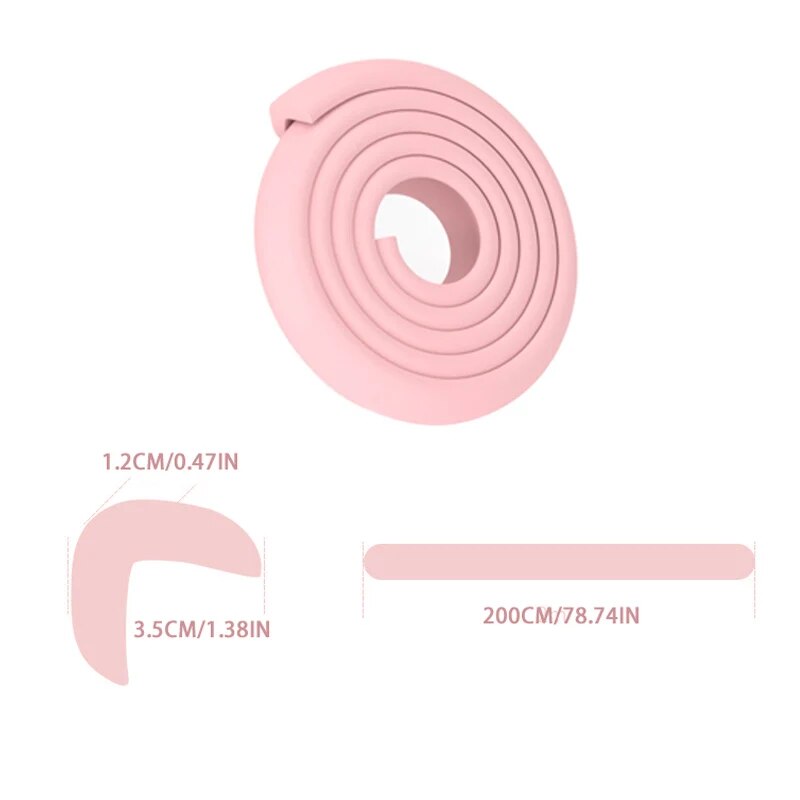 AliExpress Table Corner Safety Bumper Strips Baby Protection Strips Bumper Corner Soft Cover Strips Table Corner Protection Anti Crash, view 3