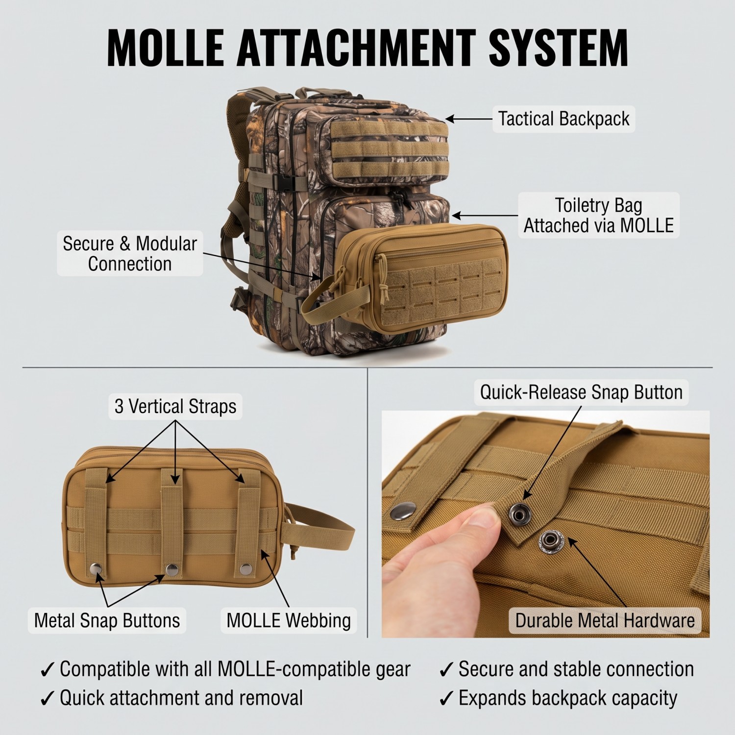 AliExpress Tactical MOLLE Hanging Toiletry Bag, view 5