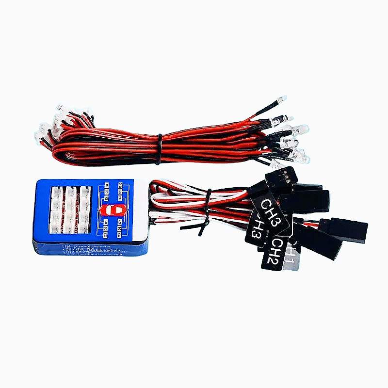 AliExpress Tamiya Remote Control Model Car 12 LED Light Group Three-Way Controllable Turn Signal Simulation Linkage for RC Cars
