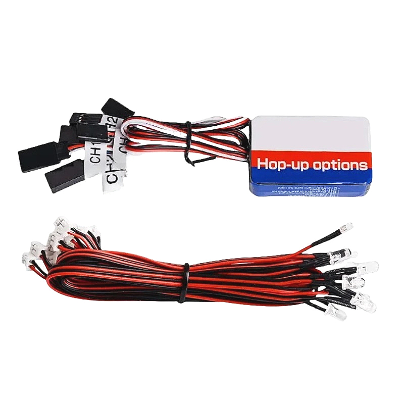 AliExpress Tamiya Remote Control Model Car 12 LED Light Group Three-Way Controllable Turn Signal Simulation Linkage for RC Cars, view 4