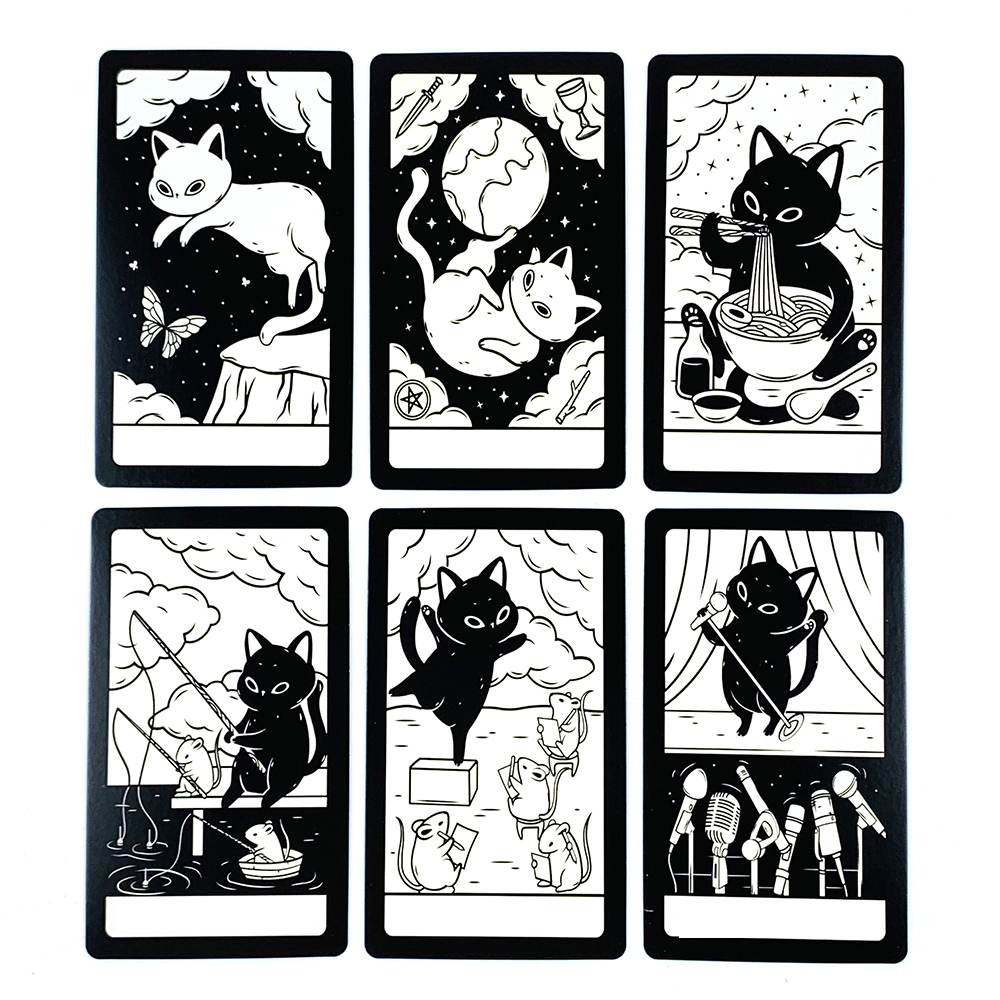 AliExpress Tarot Cards A 78 Cute Cat Deck Oracle English Visions Divination Edition Borad Playing Games,Party Games Cards For Family, view 3