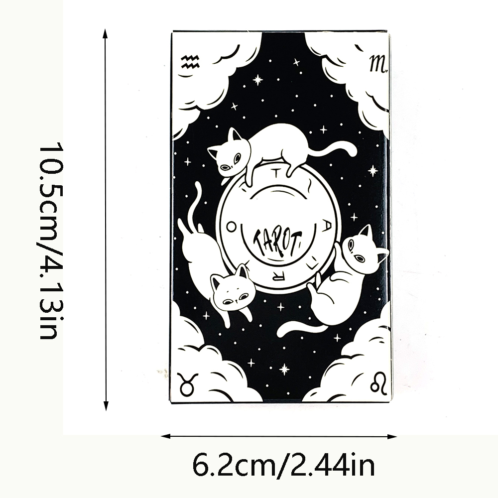 AliExpress Tarot Cards A 78 Cute Cat Deck Oracle English Visions Divination Edition Borad Playing Games,Party Games Cards For Family, view 6