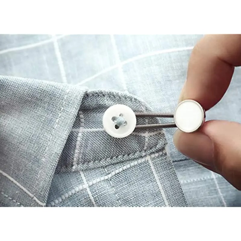 AliExpress Telescopic Waist Extension Button Detachable Button Waist Extension Jeans Button Adjustment Button Seamless Belt Expander, view 3