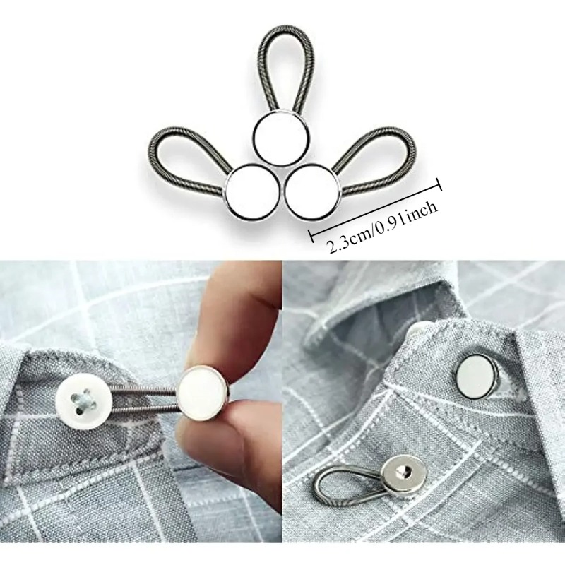 AliExpress Telescopic Waist Extension Button Detachable Button Waist Extension Jeans Button Adjustment Button Seamless Belt Expander, view 4