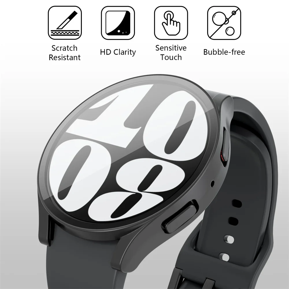 AliExpress Galaxy Watch Tempered Glass Screen Protector with Bumper Case, view 5
