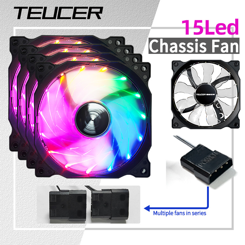 AliExpress Teucer 120mm 4-Pin LED PC Case Cooling Fan