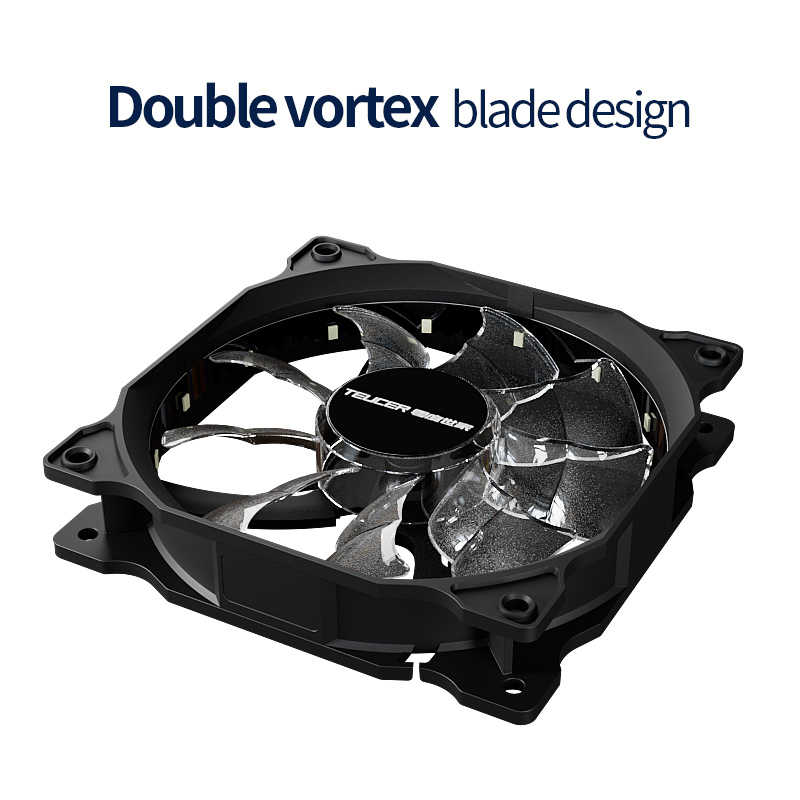 AliExpress Teucer 120mm 4-Pin LED PC Case Cooling Fan, view 3