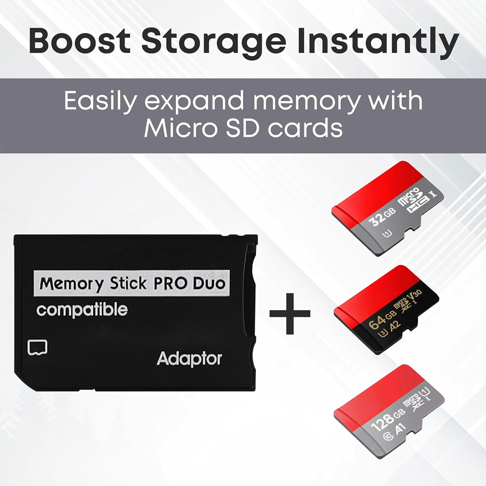 AliExpress TF to MS Memory Stick Pro Duo Adapter Card Reader for PSP SD Card Converter for Sony PSP1000 2000 3000 Gaming Accessories, view 2