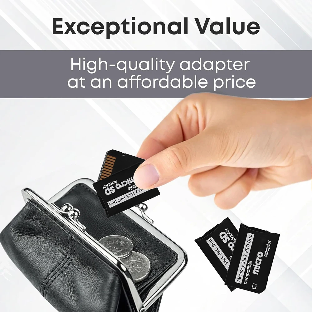 AliExpress TF to MS Memory Stick Pro Duo Adapter Card Reader for PSP SD Card Converter for Sony PSP1000 2000 3000 Gaming Accessories, view 6